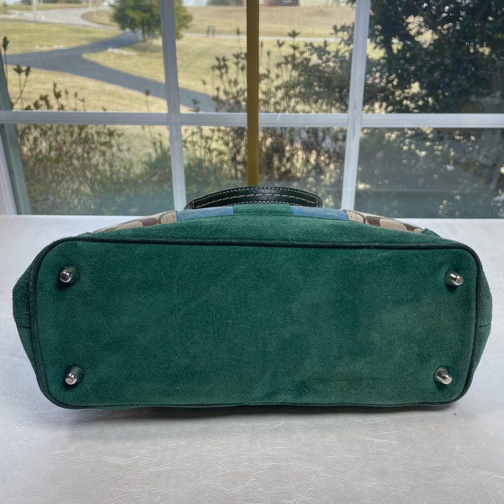 Coach Vintage Hamptons Signature Suede Stripe Satchel - Picture 14 of 17